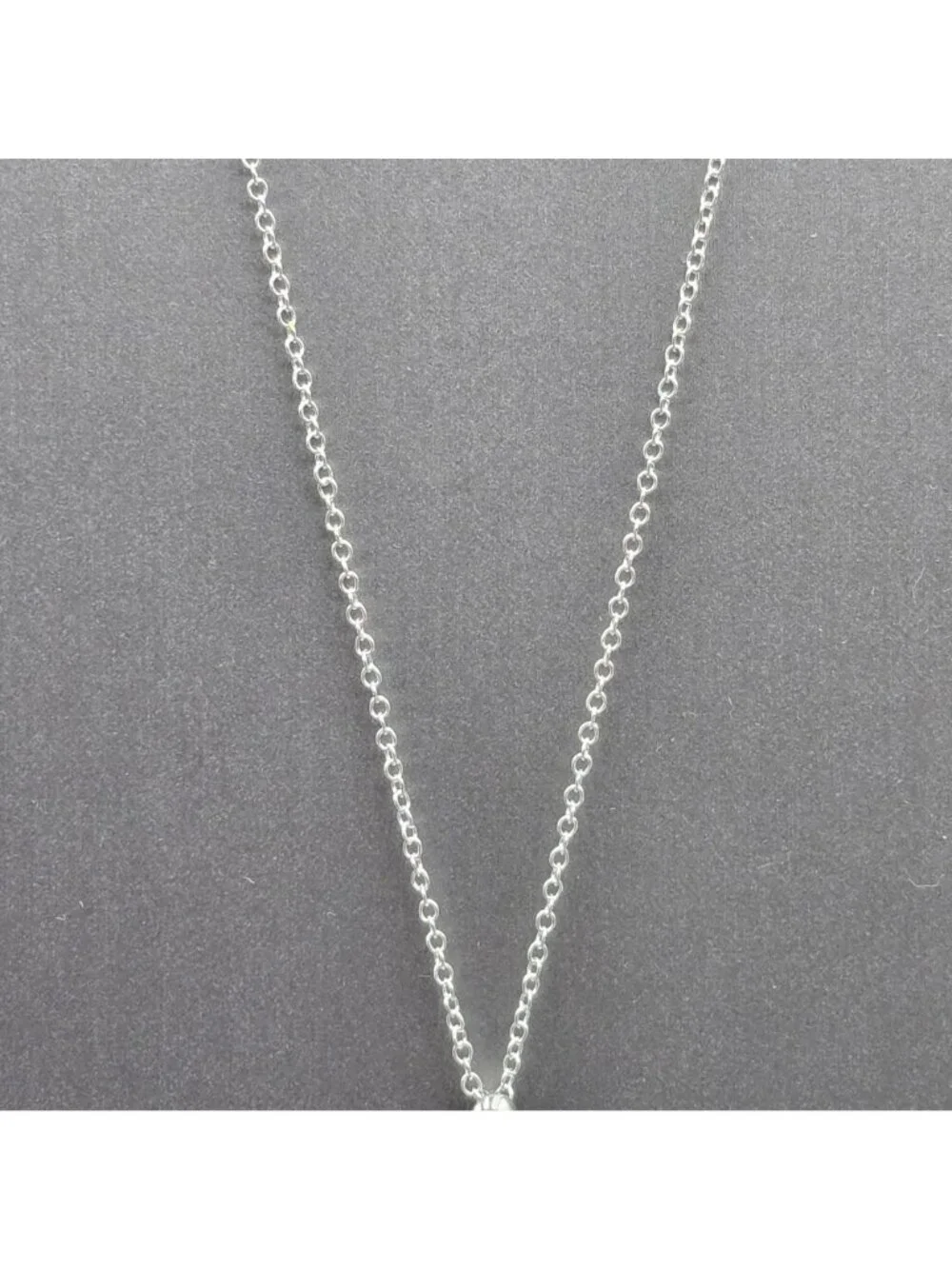Edwardian Revival Sterling Silver Blue Topaz Pendant Necklace Emerald Cut 925 - Picture 11 of 15